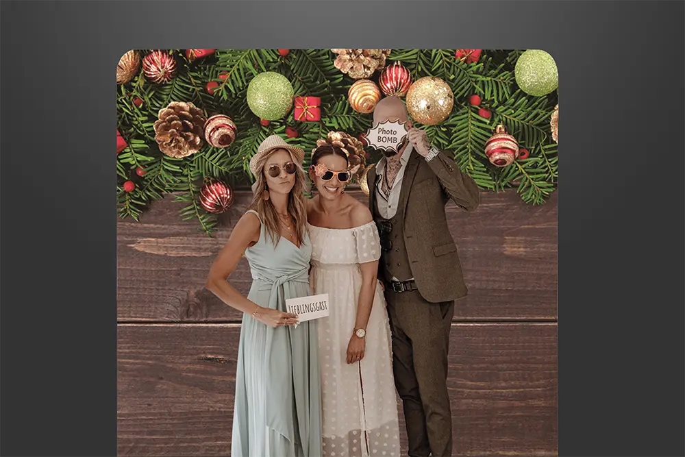 KAJA Fotobox Hintergrund Weihnachten für Weihnachtsfeiern